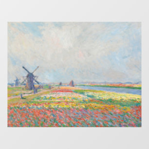 Claude Monet - Tulip Fields near The Hague Window Cling