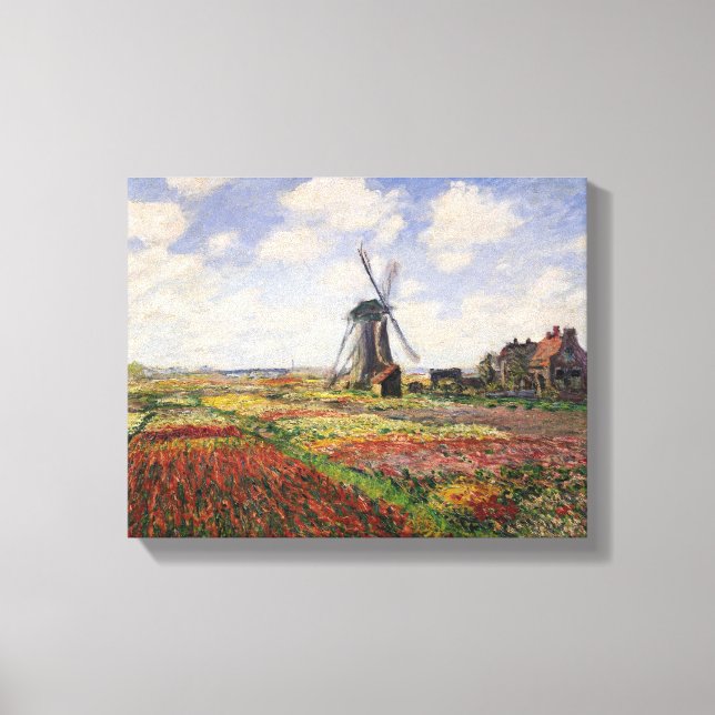 Claude Monet | Tulip Fields Rijnsburg Windmill Canvas Print (Front)