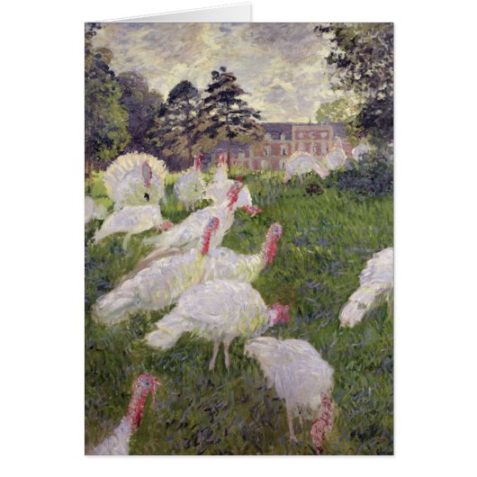 Claude Monet | Turkeys at Chateau de Rottembourg Cards (Front)
