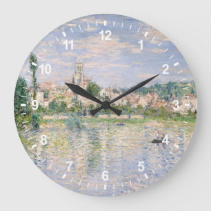 Claude Monet V�theuil in Summer Large Clock