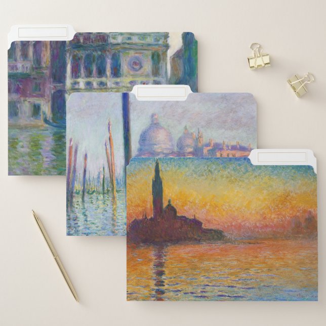 Claude Monet - Venice Masterpieces Selection  File Folder (Set)