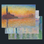 Claude Monet - Venice Masterpieces Selection  Wrapping Paper Sheets<br><div class="desc">Claude Monet - Venice Masterpieces Selection
 - San Giorgio Maggiore at Dusk,  Venice,  1908
 - The Grand Canal,  Venice,  1908
 - Palazzo Dario,  Venice,  1908</div>