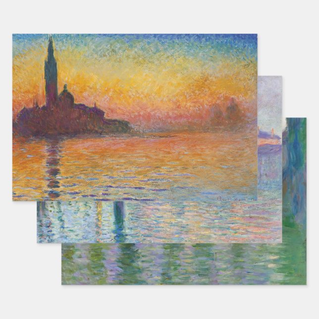 Claude Monet - Venice Masterpieces Selection  Wrapping Paper Sheets (Set)