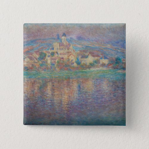Claude Monet _ Vetheuil Sunset Button