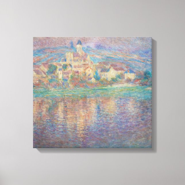 Claude Monet - Vetheuil, Sunset Canvas Print (Front)