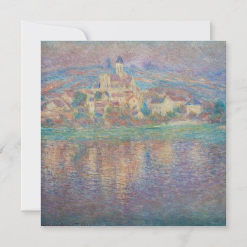 Claude Monet _ Vetheuil Sunset Invitation