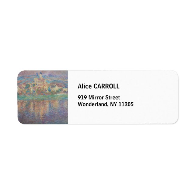 Claude Monet - Vetheuil, Sunset Label (Front)