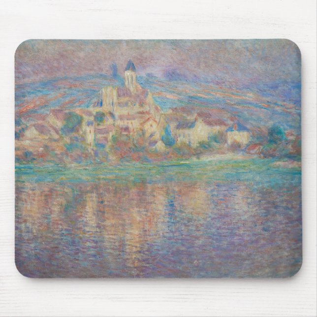 Claude Monet - Vetheuil, Sunset Mouse Pad (Front)