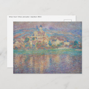 Claude Monet - Vetheuil, Sunset Postcard