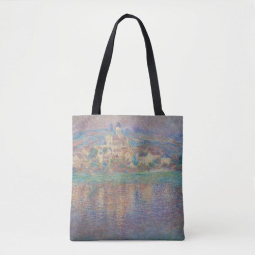 Claude Monet _ Vetheuil Sunset Tote Bag