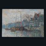 Claude Monet - View of Amsterdam Doormat<br><div class="desc">View of the Prins Hendrikkade and the Kromme Waal in Amsterdam - Claude Monet,  Oil on Canvas,  1874</div>