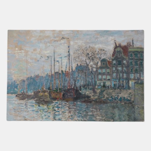 Claude Monet _ View of Amsterdam Doormat