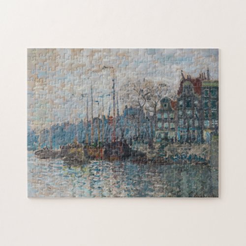 Claude Monet _ View of Amsterdam Jigsaw Puzzle