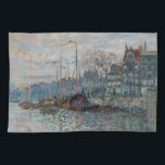 Claude Monet - View of Amsterdam Kitchen Towel<br><div class="desc">View of the Prins Hendrikkade and the Kromme Waal in Amsterdam - Claude Monet,  Oil on Canvas,  1874</div>