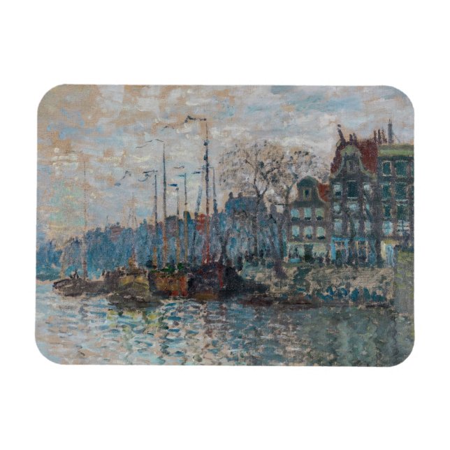 Claude Monet - View of Amsterdam Magnet (Horizontal)