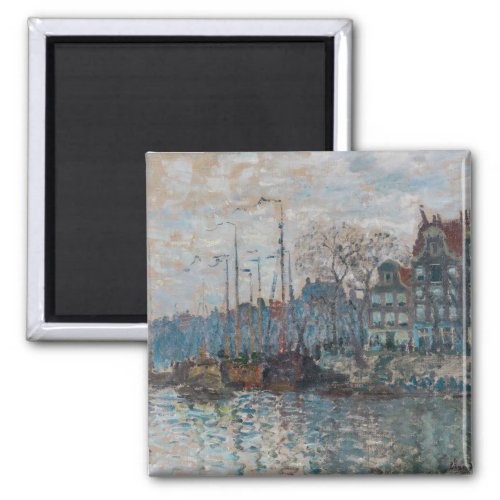 Claude Monet _ View of Amsterdam Magnet