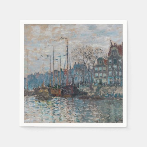 Claude Monet _ View of Amsterdam Napkins