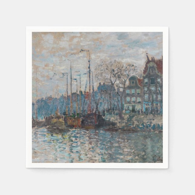 Claude Monet - View of Amsterdam Napkins (Front)