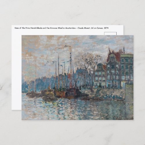Claude Monet _ View of Amsterdam Postcard