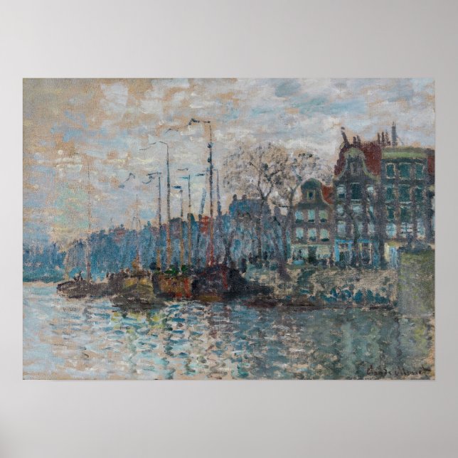 Claude Monet - View of Amsterdam Poster (Front)