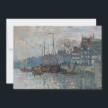 Claude Monet - View of Amsterdam Thank You Card<br><div class="desc">View of the Prins Hendrikkade and the Kromme Waal in Amsterdam - Claude Monet,  Oil on Canvas,  1874</div>