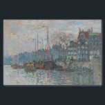 Claude Monet - View of Amsterdam Tissue Paper<br><div class="desc">View of the Prins Hendrikkade and the Kromme Waal in Amsterdam - Claude Monet,  Oil on Canvas,  1874</div>