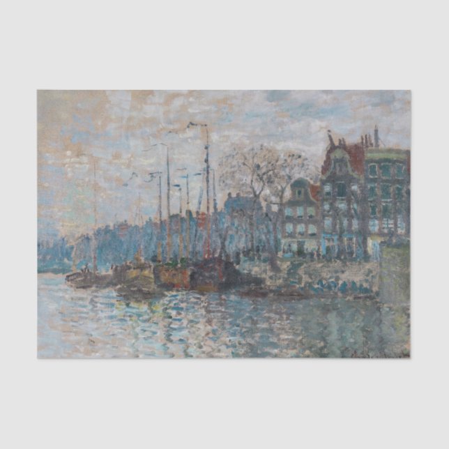 Claude Monet - View of Amsterdam Tissue Paper (Front)