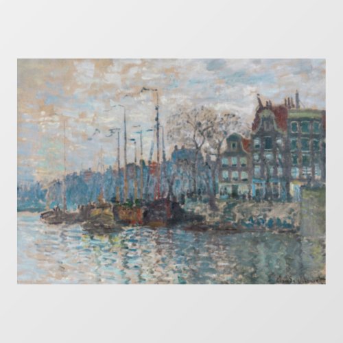 Claude Monet _ View of Amsterdam Window Cling