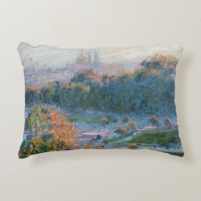 Claude Monet - View of the Tuileries, Study Accent Pillow (Front)