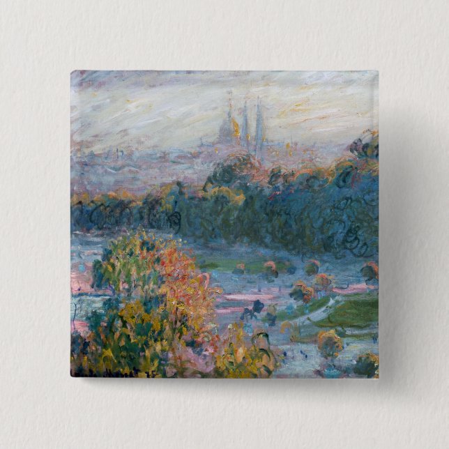 Claude Monet - View of the Tuileries, Study Button (Front)