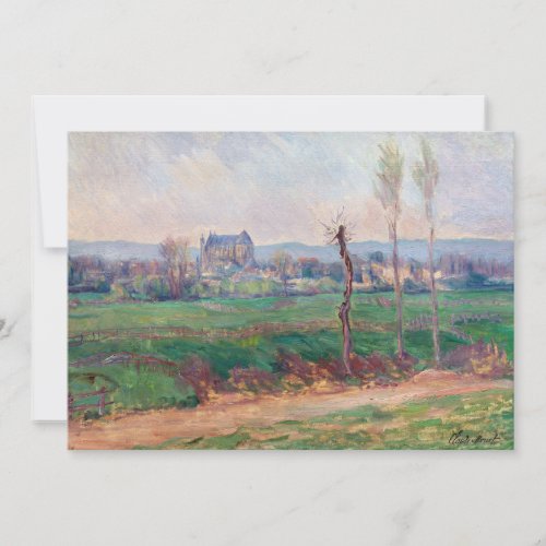 Claude Monet - View of Vernon Thank You Card