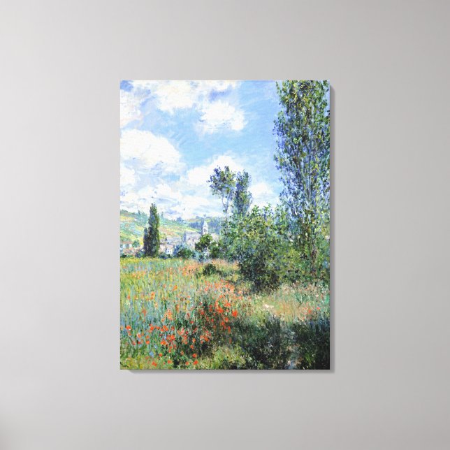 Claude Monet View of Vétheuil Canvas Print (Front)