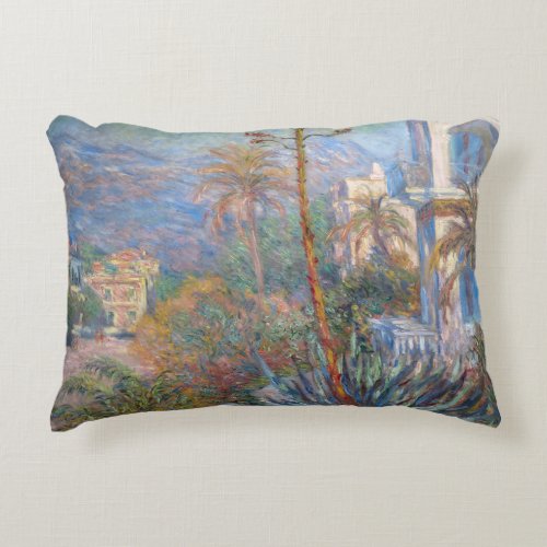 Claude Monet _ Villas at Bordighera Accent Pillow