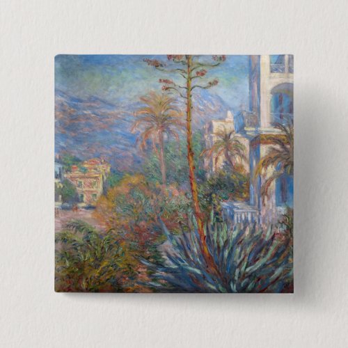 Claude Monet _ Villas at Bordighera Button