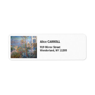 Claude Monet - Villas at Bordighera Label