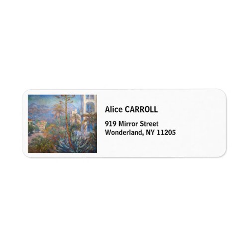 Claude Monet _ Villas at Bordighera Label