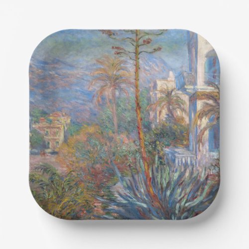 Claude Monet _ Villas at Bordighera Paper Plates