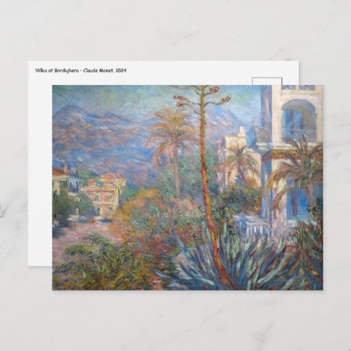 Claude Monet _ Villas at Bordighera Postcard