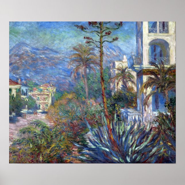 Claude Monet Villas at Bordighera Poster (Front)