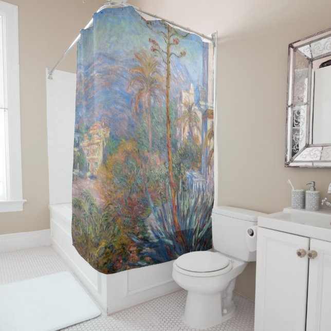 Claude Monet - Villas at Bordighera Shower Curtain (In Situ)