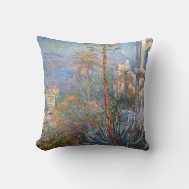 Claude Monet - Villas at Bordighera Throw Pillow (Front)