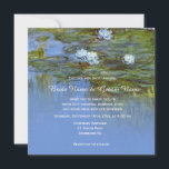 Claude Monet vintage waterlily wedding Invitation<br><div class="desc">Claude Monet vintage waterlily oil on canvas. wedding invitations from bride and groom.</div>