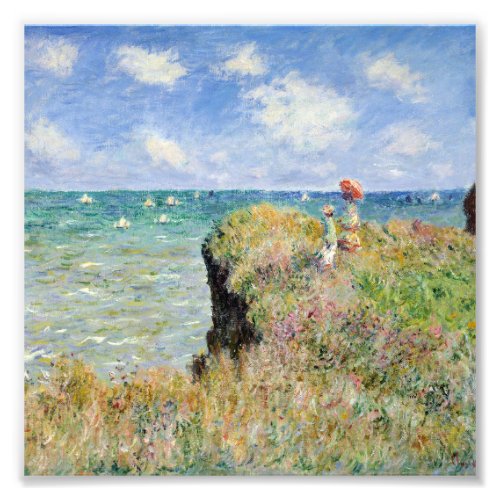 Claude Monet _ Walk On The Cliff At Pourville Photo Print