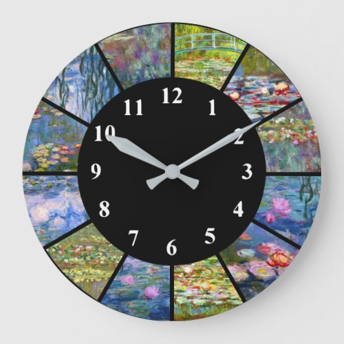 Claude Monet Wall Clock Water Lilies Paintings Art