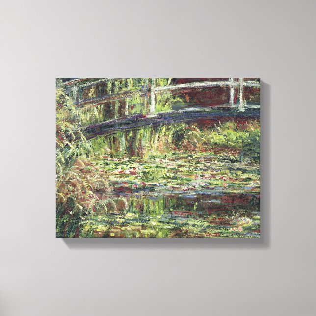 Claude Monet - Wate rlily Pond Pink Harmony Canvas Print (Front)