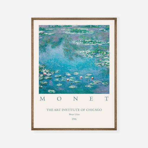 Claude Monet Water Lilies 1906 Art Exhibition Poster