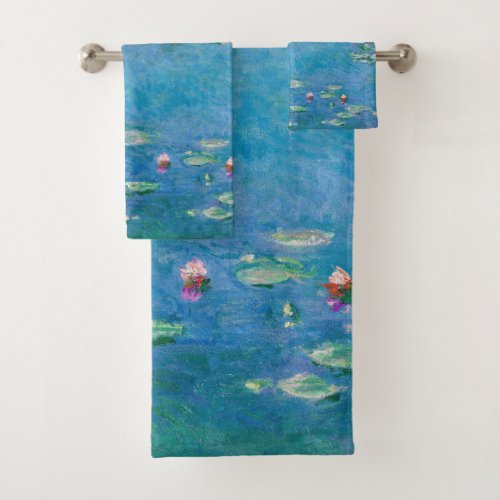 Claude Monet _ Water Lilies 1906 Bath Towel Set