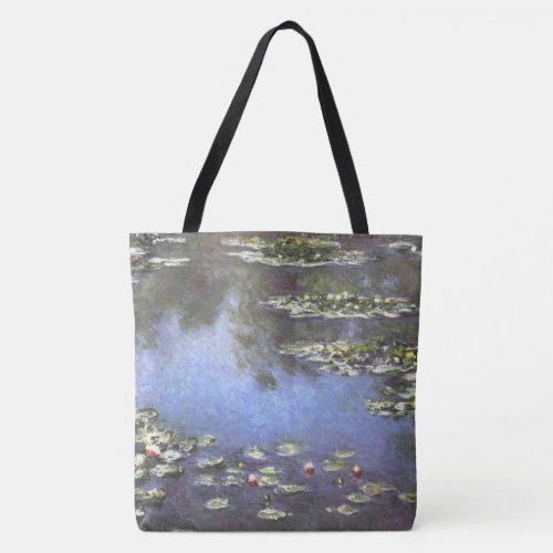 Claude Monet Water Lilies 1906 Blue Tote Bag
