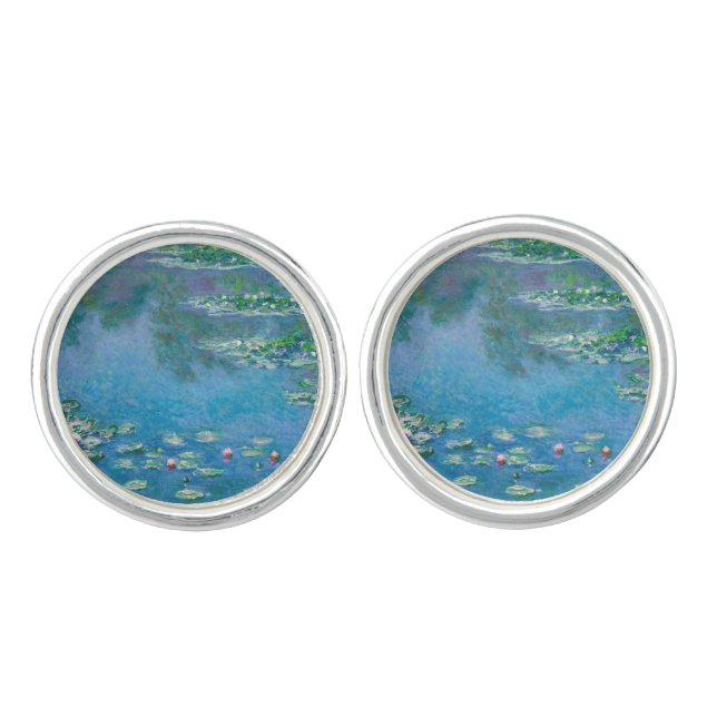 Claude Monet - Water Lilies 1906 Cufflinks (Front)