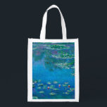 Claude Monet - Water Lilies 1906 Grocery Bag<br><div class="desc">Claude Monet - Water Lilies 1906 Famous art painting.</div>